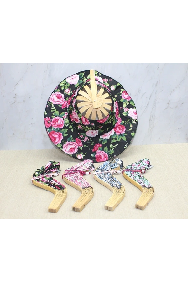 Bidebuvar Ahşap Şapkalı Yelpaze