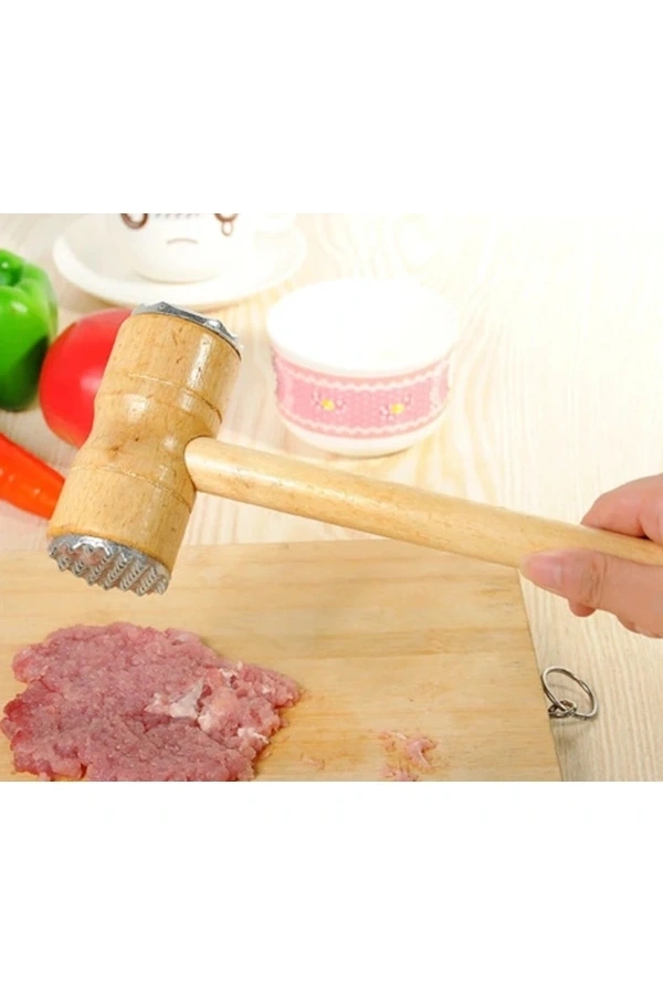 Bidebuvar Ahşap Saplı Et Dövme Çekici