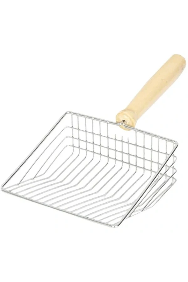 Bidebuvar Ahşap Saplı Metal Kum Temizleme Küreği