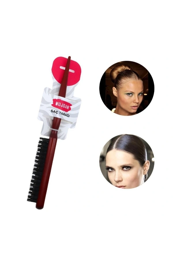 Bidebuvar Ahşap Saplı Topuz Tarağı