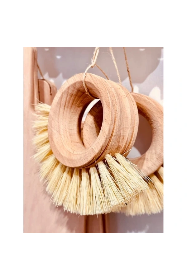 Bidebuvar Ahşap Sebze Meyve Yıkama Fırçası