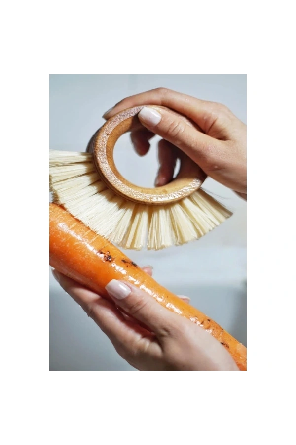 Bidebuvar Ahşap Sebze Meyve Yıkama Fırçası