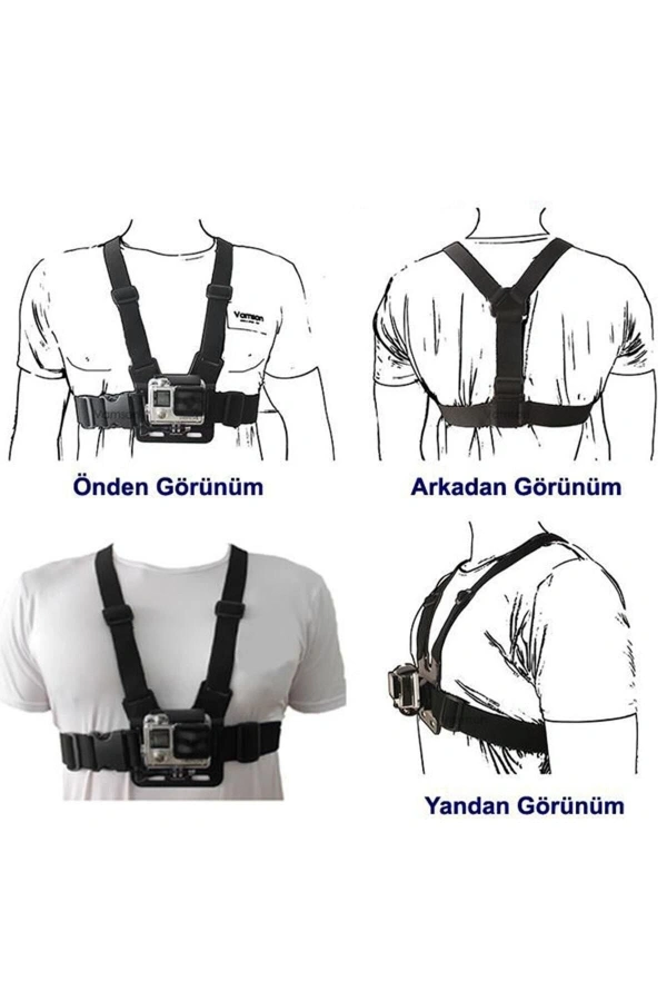 Bidebuvar Aksiyon Kamerası Göğüse Sabitleme Kemeri