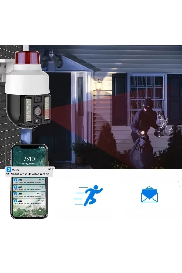 Bidebuvar Alarmlı Dış Mekan Güvenlik Kamerası