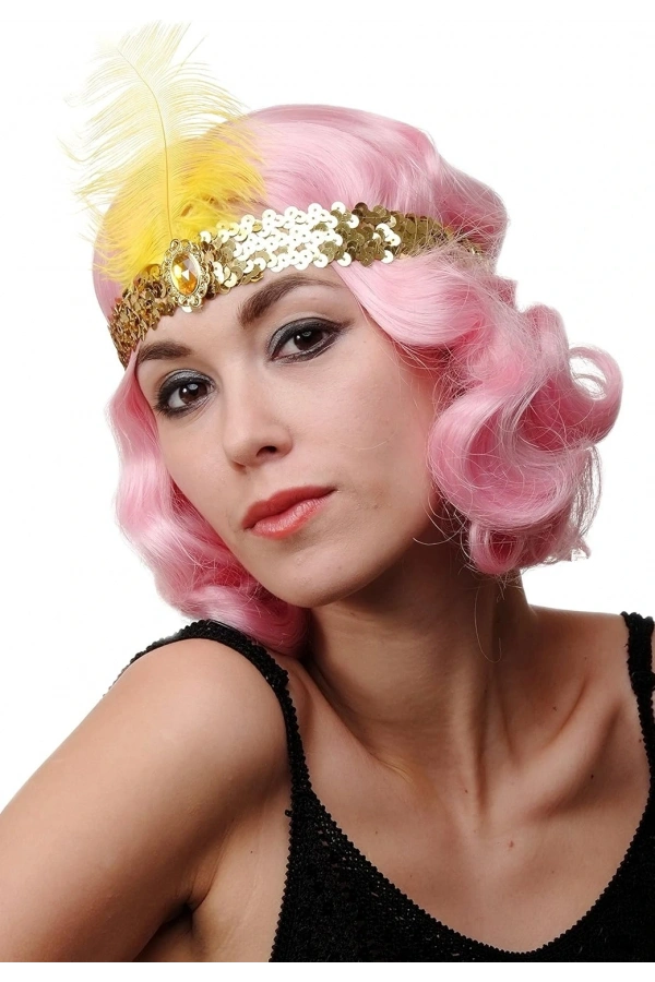 Bidebuvar Altın Renk Çarliston Saç Bandı