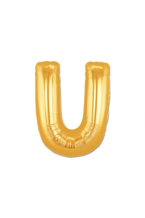 Bidebuvar Altın Sarısı Folyo Harf Balon 1 Metre