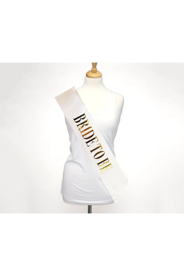 Bidebuvar Altın Yazılı Bride To Be Simli Kuşak Kemer