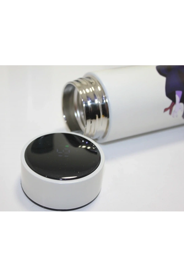 Bidebuvar Anime Baskılı Dijital Göstergeli Termos 500 ml Model 1