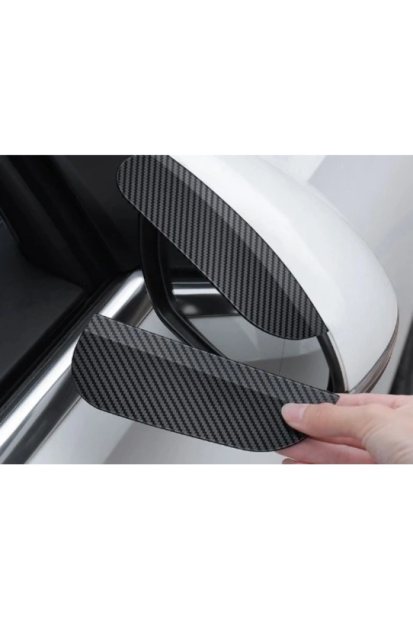 Bidebuvar Araba Ayna Yağmur Koruyucu Siper Karbon Desenli