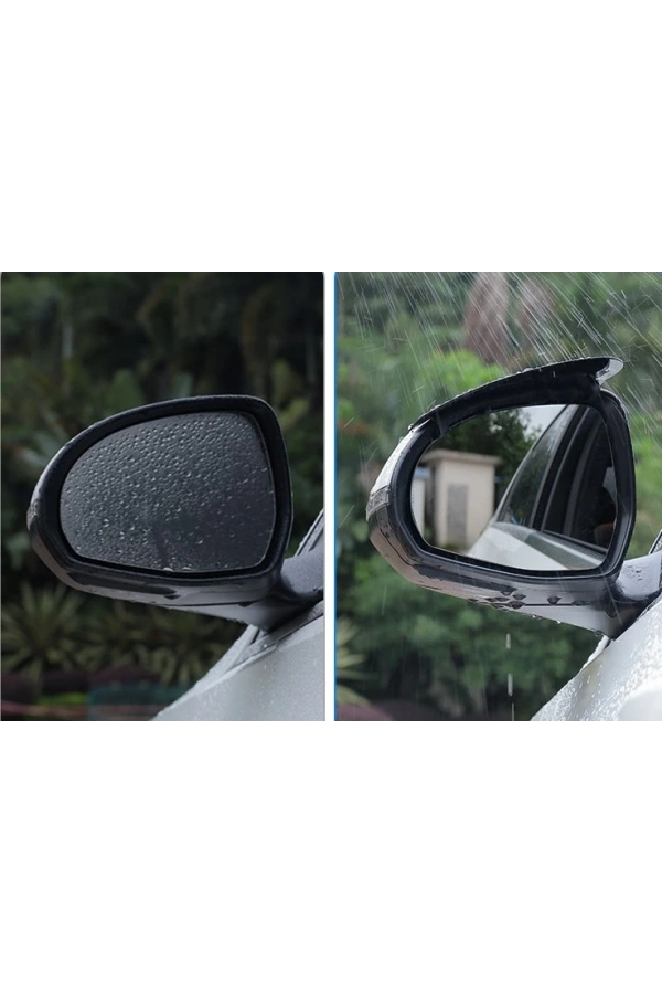 Bidebuvar Araba Ayna Yağmur Koruyucu Siper Karbon Desenli