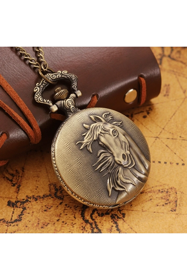 Bidebuvar At Büstü Köstekli Saat Model 2