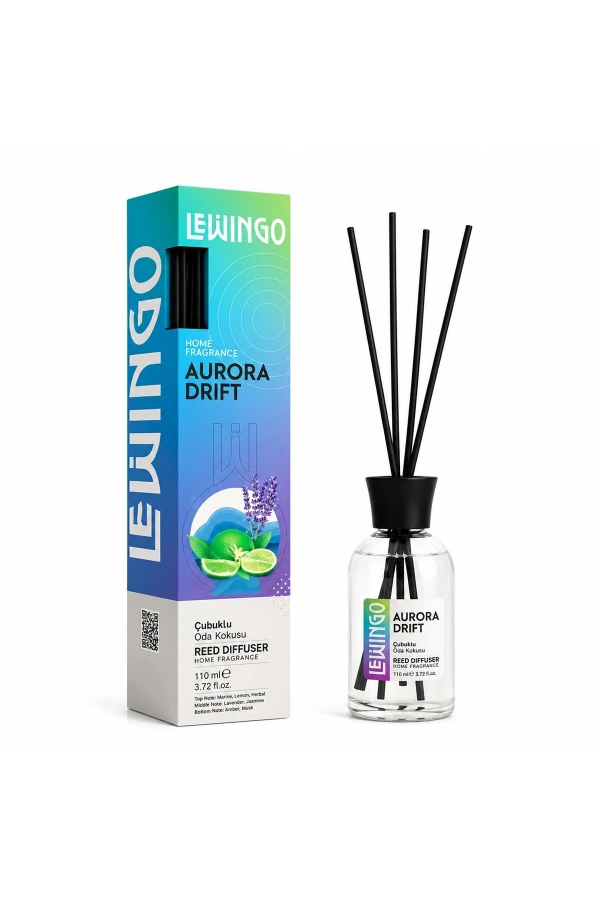 Bidebuvar Aurora Drift Bambu Çubuklu Oda Kokusu - 110 ml - Cam Şişe 