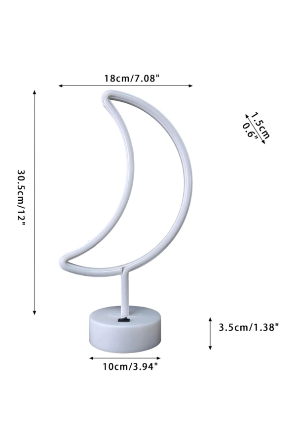 Bidebuvar Ay Neon LED Lamba