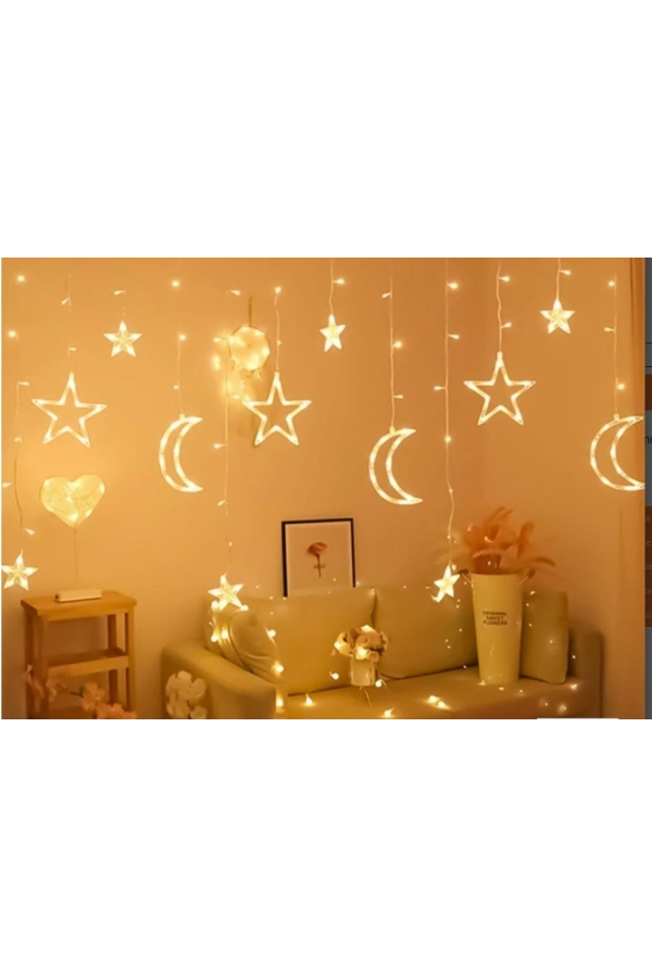 Bidebuvar Ay Yıldız Perde Led 3m