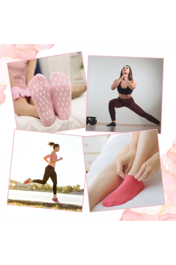 Bidebuvar Ayak Nemlendirici Jel SPA Çorabı - Yumuşatıcı Jel Kaplama