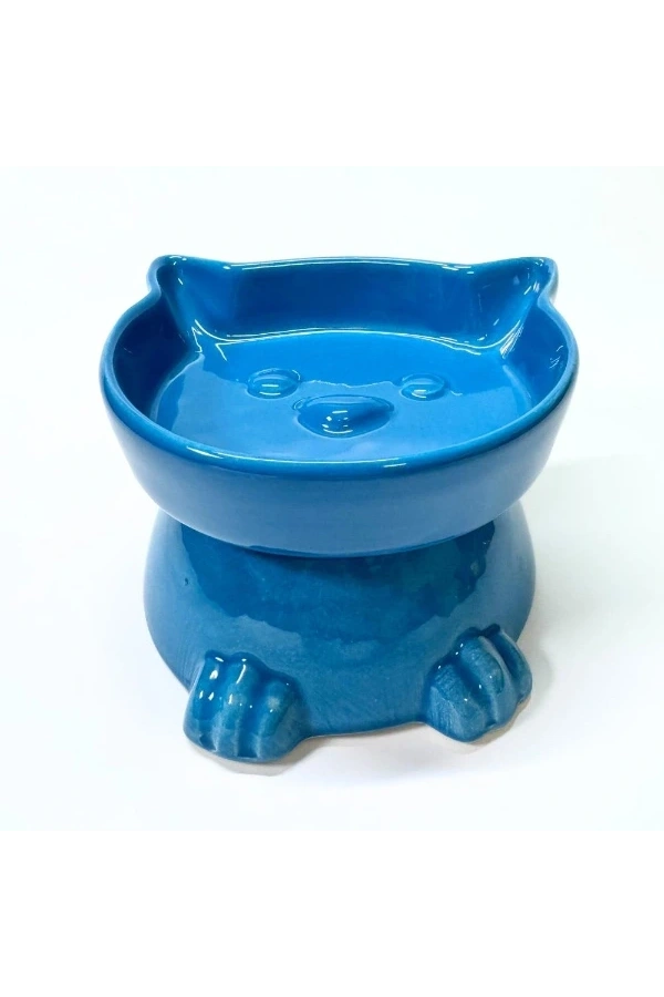 Bidebuvar Ayaklı Kulaklı Seramik Mama Kabı