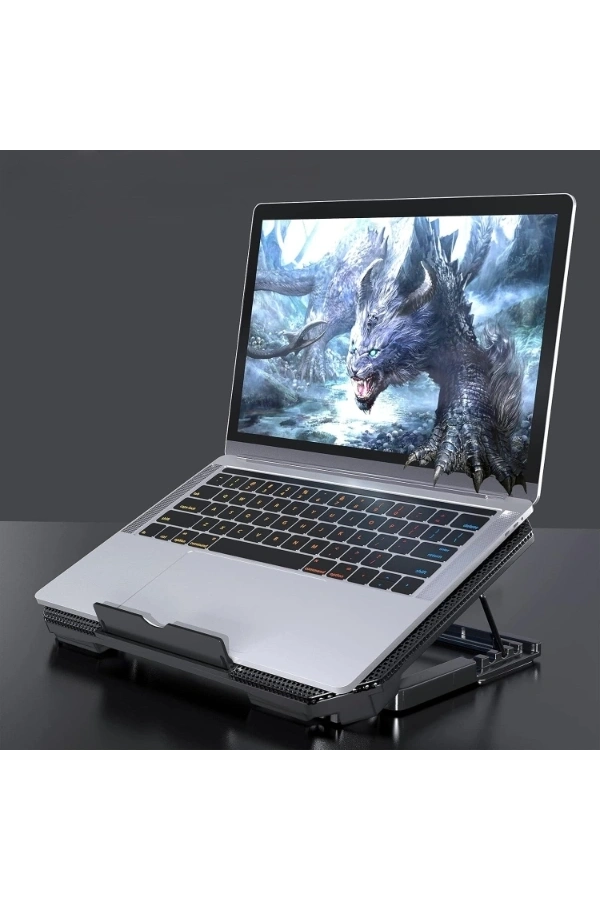 Bidebuvar Ayarlanabilir Yükseklik Kademeli Laptop Soğutucu Fan
