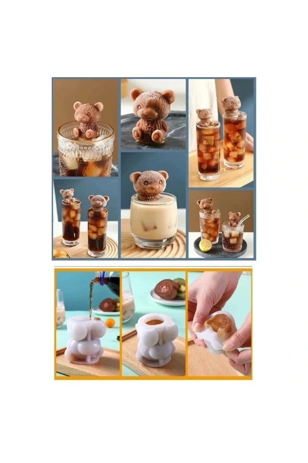 Bidebuvar Ayı Şekilli Silikon Buz Kalıbı