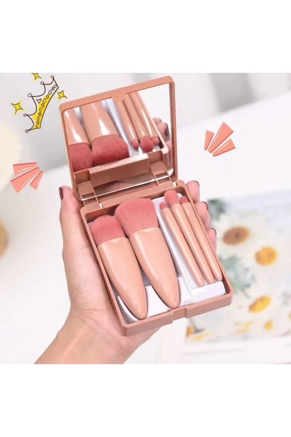 Bidebuvar Aynalı Makyaj Fırçası Seti