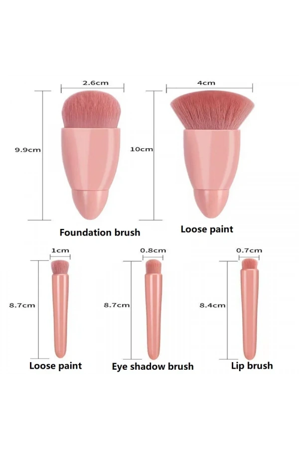 Bidebuvar Aynalı Makyaj Fırçası Seti