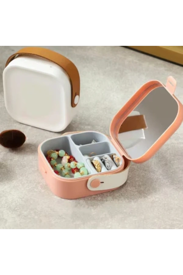 Bidebuvar Aynalı Makyaj Kutusu Çanta Boy