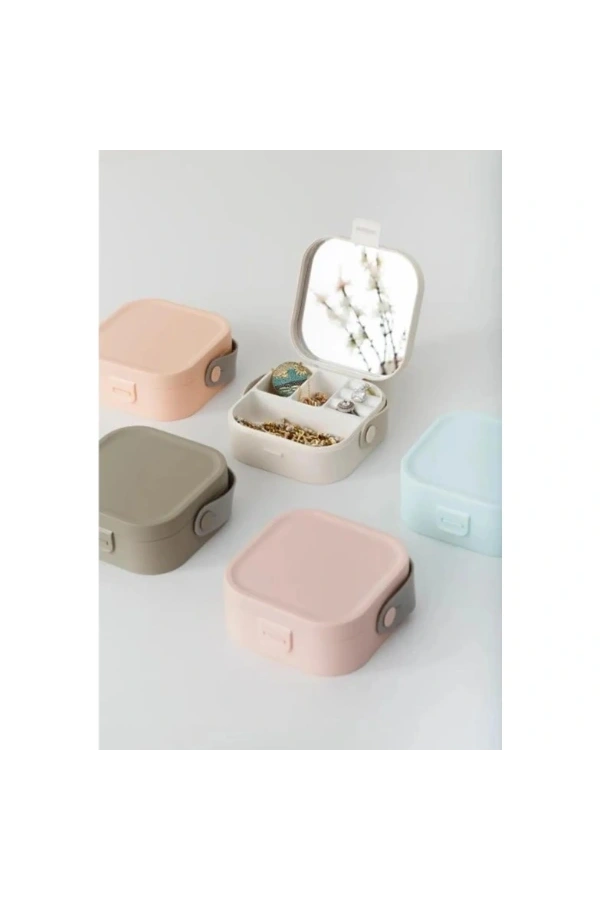 Bidebuvar Aynalı Makyaj Kutusu Çanta Boy