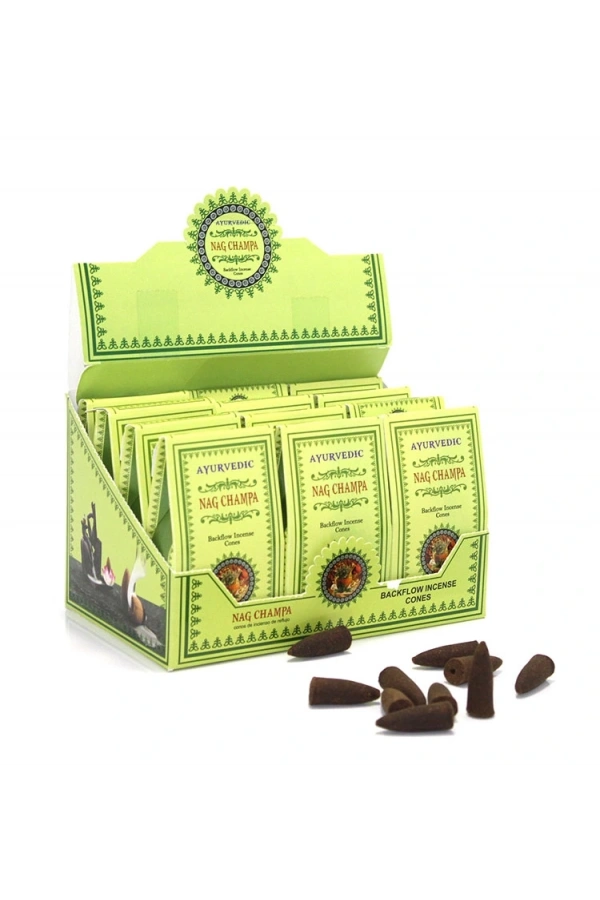 Bidebuvar Ayurvedic Konik (Geri Akış) Tütsü Nag Champa Aromalı