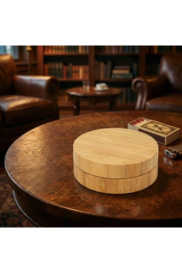 Bidebuvar Bambu Kapaklı Küllük