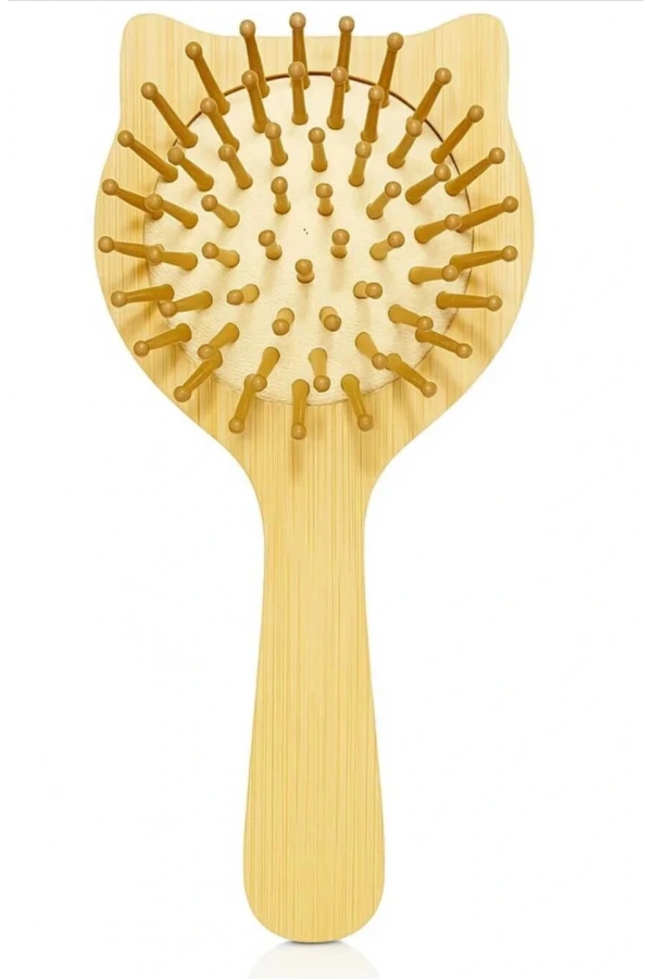 Bidebuvar Bambu Kedi Tasarımlı Tarak 24’lü Paket