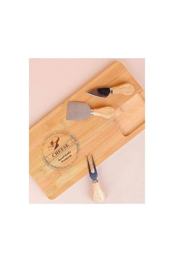 Bidebuvar Bambu Peynir Kesme Sunum Tahtası