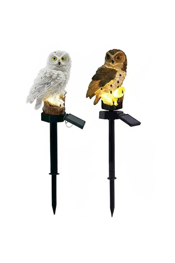 Bidebuvar Baykuş Tasarımlı Solar Kazıklı Bahçe Aydınlatma