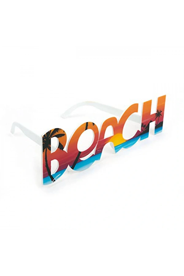 Bidebuvar Beach Yazılı Parti Gözlüğü