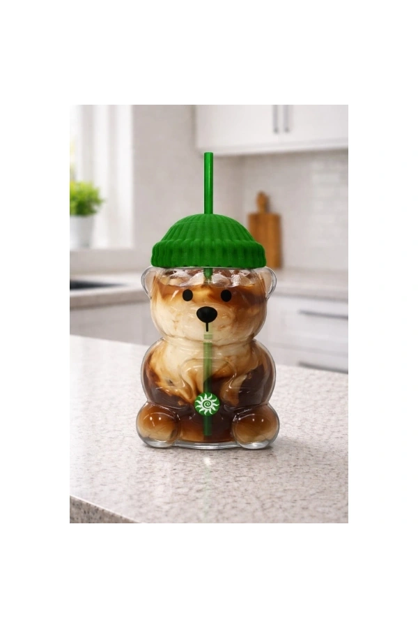 Bidebuvar Bearista Plastik Soğuk İçecek Bardağı