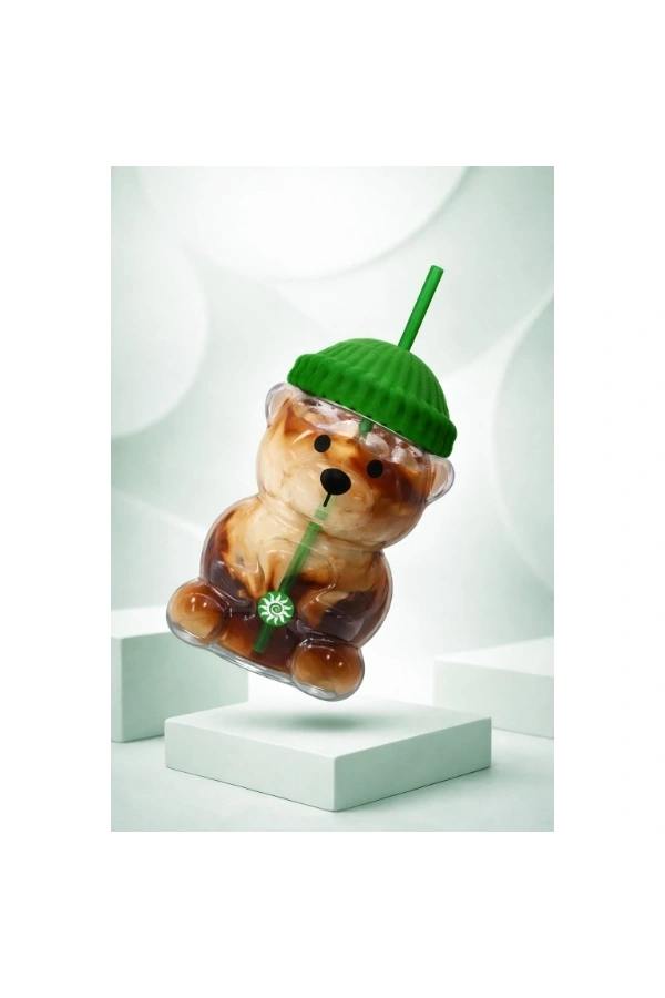 Bidebuvar Bearista Plastik Soğuk İçecek Bardağı
