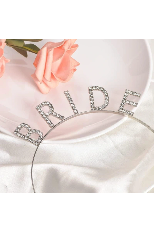 Bidebuvar Bekarlığa Veda Bride Tacı Gümüş Renk