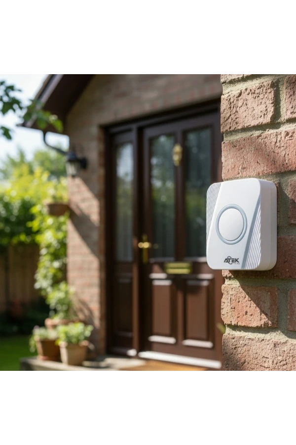 Bidebuvar Beyaz Kablosuz Su Geçirmez Kapı Zili