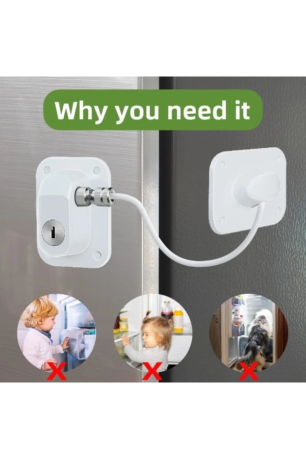 Bidebuvar Beyaz Plaka Halatlı Emniyet Kilidi