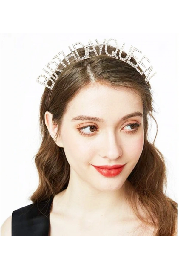 Bidebuvar Birthday Queen Yazılı Kraliçe Taç