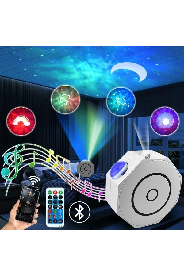 Bidebuvar Bluetooth Özellikli Anason Projektör Gece Lambası