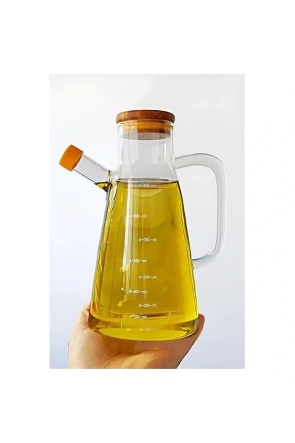 Bidebuvar Borosilikat Cam 900 ml. Yağdanlık