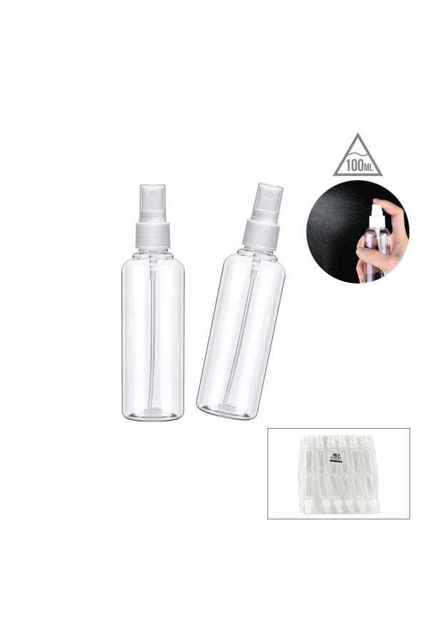 Bidebuvar Boş Sprey Şişesi - 100 ml - Plastik - Şeffaf