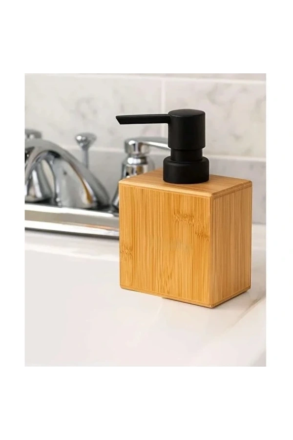 Bidebuvar Büyük Ahşap Sıvı Sabunluk