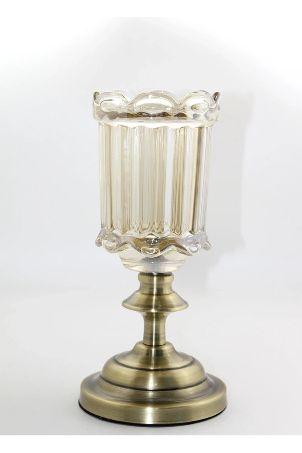 Bidebuvar Cam Şamdan Tekli Model 5