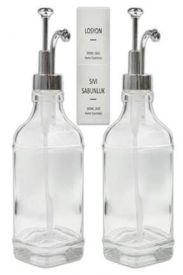 Bidebuvar Cam Sıvı Sabunluk Losyonluk Krom