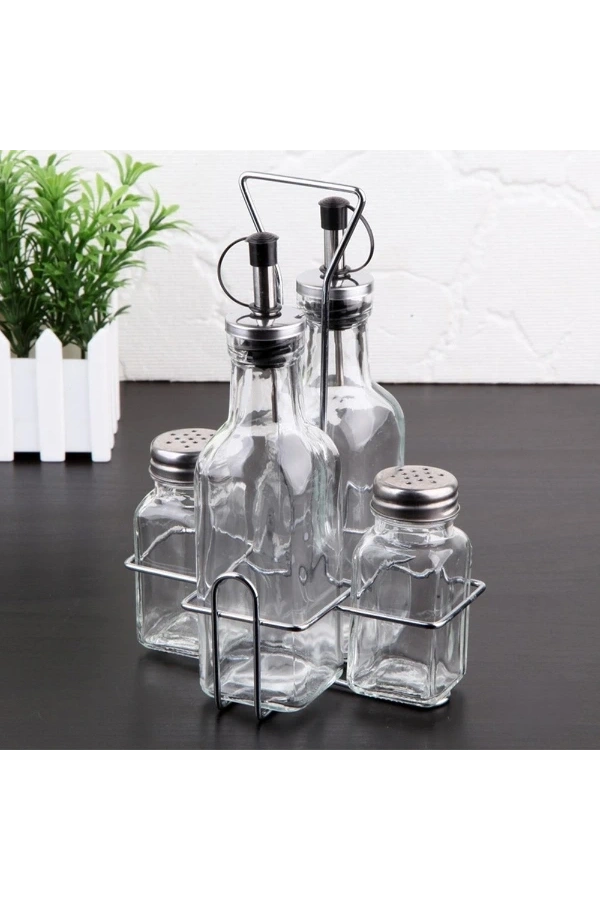 Bidebuvar Cam Yağlık Ve Sirkelik Seti