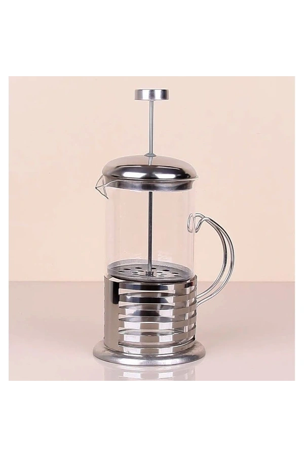 Bidebuvar Çelik Kulplu Cam French Press - 350 ml