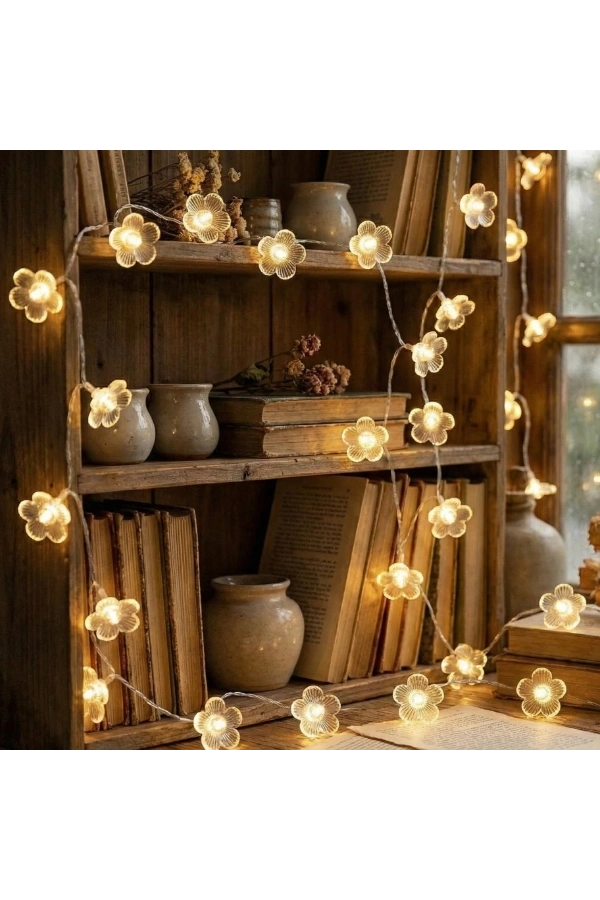 Bidebuvar Çiçek Tasarımlı 20 LED USB Aydınlatma