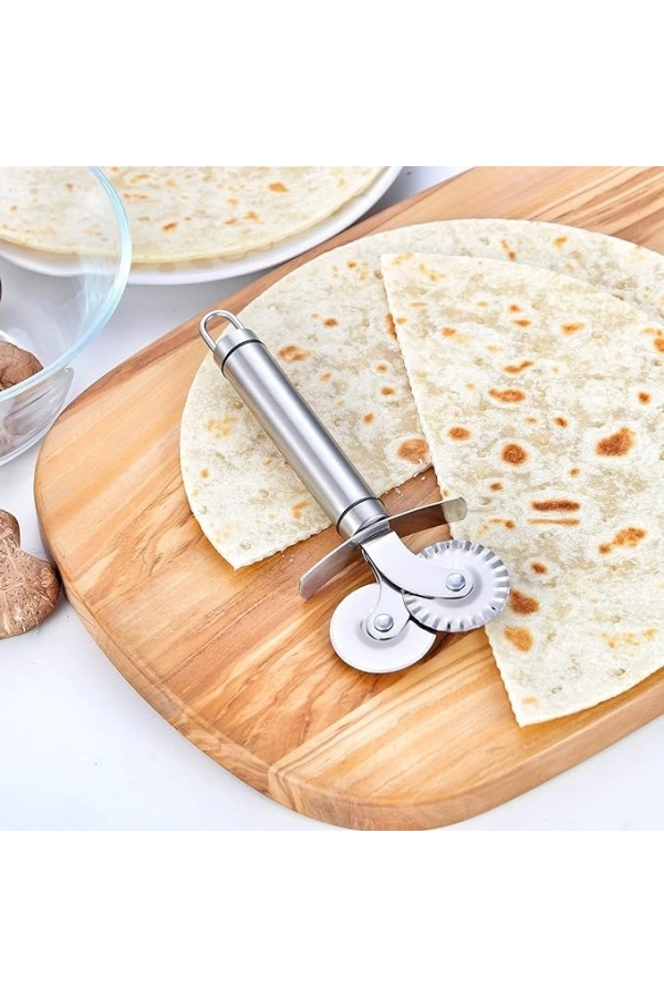 Bidebuvar Çift Başlıklı Pizza Hamur Bıçağı