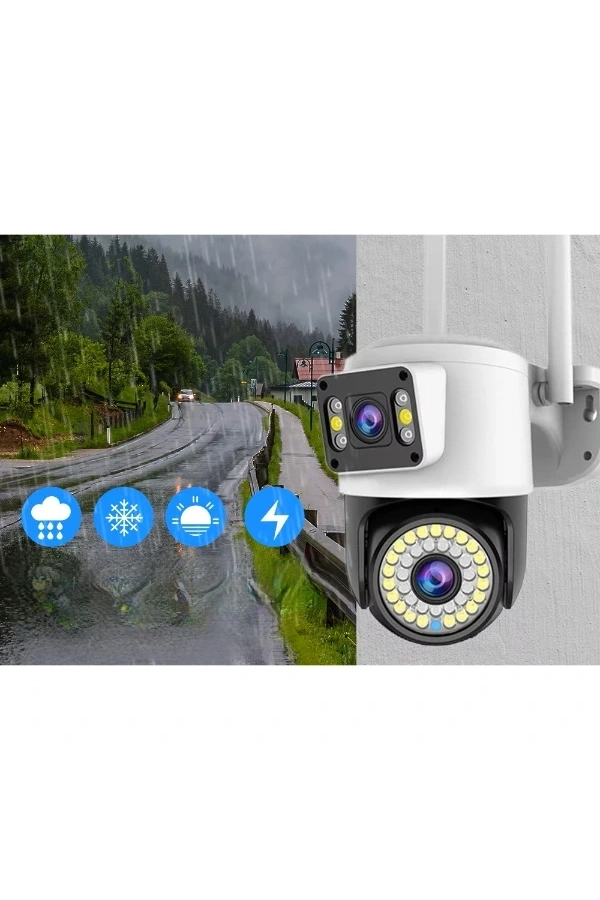 Bidebuvar Çift Lensli Dış Mekan Wi-Fi Kamera