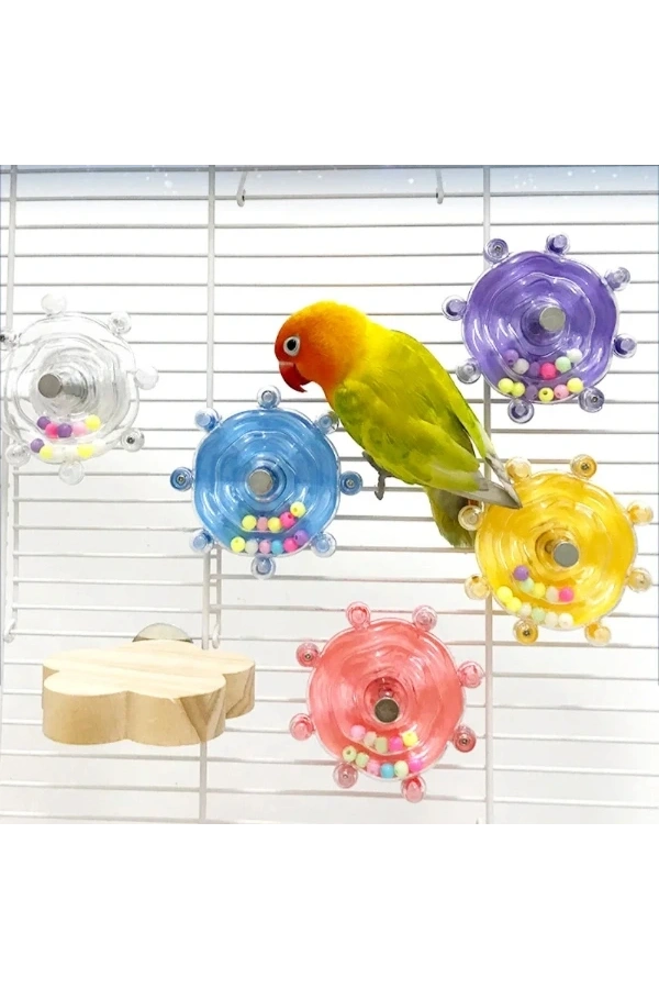 Bidebuvar Çıngıraklı Kuş Kafesi İçin Çark Oyuncağı